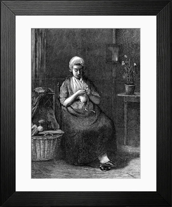 Framed Print : Expectation by J. Israels, in the Royal Academy Exhibition, 1874. Creator: Unknown Framed Print : Expectation by J. Israels, in the Royal Academy Exhibition, 1874. Creator: Unknown