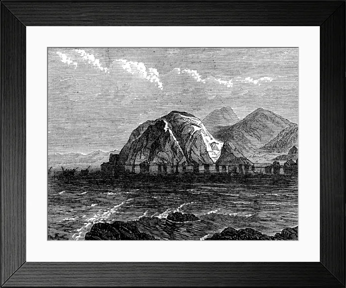Framed Print : Scene of the wreck of the mail-steamer Nil on the Coast of Japan, 1874. Creator: Unknown Framed Print : Scene of the wreck of the mail-steamer Nil on the Coast of Japan, 1874. Creator: Unknown