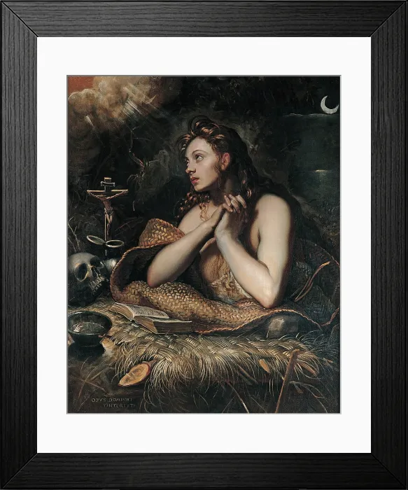 Framed Print : The Repentant Mary Magdalene, 1598-1602. Creator: Tintoretto, Domenico (1560-1635) Framed Print : The Repentant Mary Magdalene, 1598-1602. Creator: Tintoretto, Domenico (1560-1635)