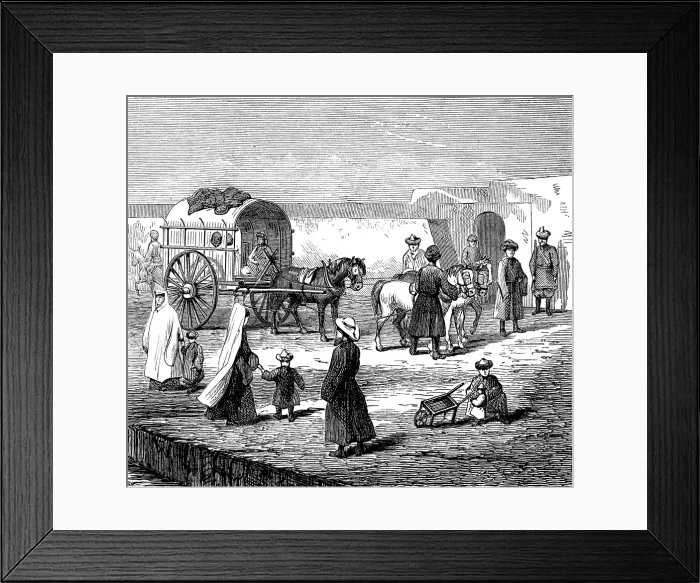 Framed Print : The Mission to Yarkund and Kashgar: entrance to the British Embassy, Yangi Shahr, Yarkund, 1874. Creator: Unknown Framed Print : The Mission to Yarkund and Kashgar: entrance to the British Embassy, Yangi Shahr, Yarkund, 1874. Creator: Unknown