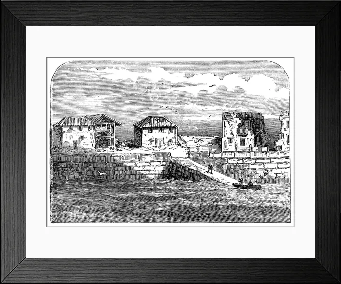 Framed Print : The Civil War in Spain: ruined houses at Las Carenas, 1874. Creator: Unknown Framed Print : The Civil War in Spain: ruined houses at Las Carenas, 1874. Creator: Unknown
