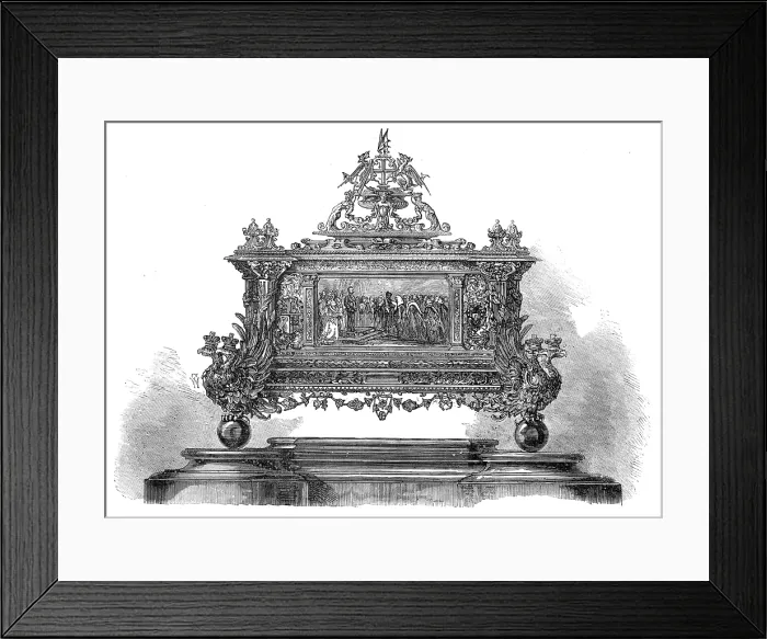 Framed Print : Casket for the City of London Address to the Emperor of Russia, 1874. Creator: Unknown Framed Print : Casket for the City of London Address to the Emperor of Russia, 1874. Creator: Unknown