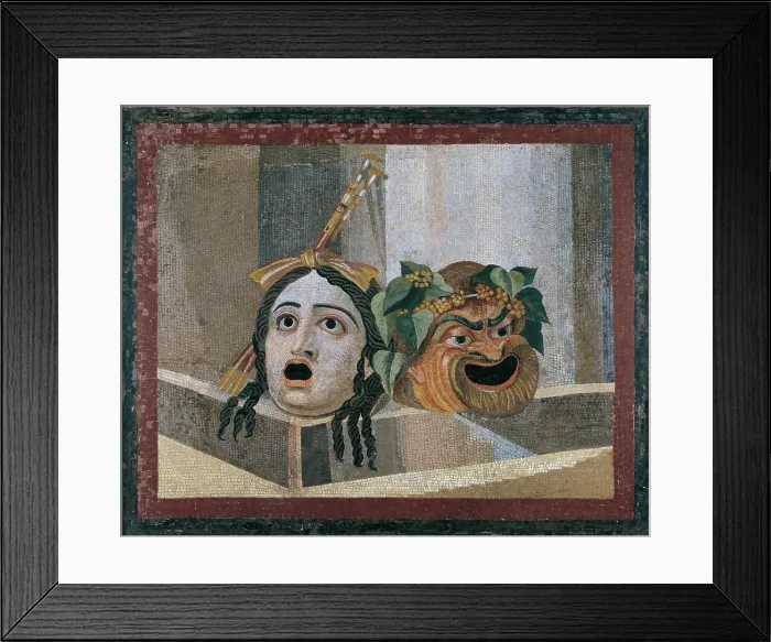 Framed Print : The Theatrical Masks, 1st-2nd century. Creator: Roman master (Last third of 16th cen.) Framed Print : The Theatrical Masks, 1st-2nd century. Creator: Roman master (Last third of 16th cen.)