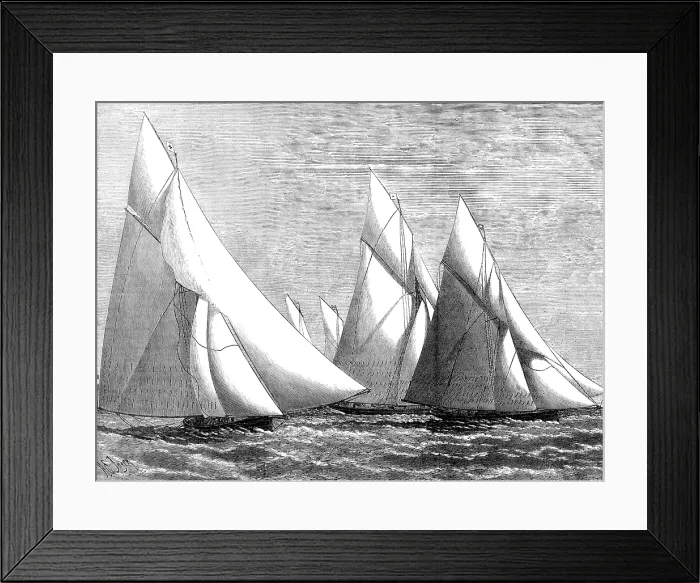 Framed Print : Royal London Yacht Club [race]...Dover to Southend...passing the Goodwin Light-Ship, 1874. Creator: Unknown
