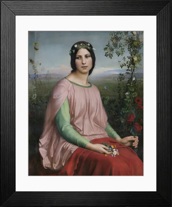 Framed Print : Fleur des champs (Flower of the Fields), 1845. Creator: Janmot, Louis (1814-1892) Framed Print : Fleur des champs (Flower of the Fields), 1845. Creator: Janmot, Louis (1814-1892)