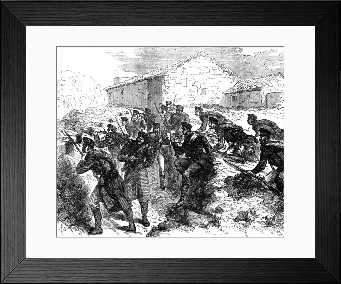Framed Print : The Civil War in Spain: trenches [at] San Candido Redoubt (Las Carreras), near Bilbao, 1874. Creator: Unknown