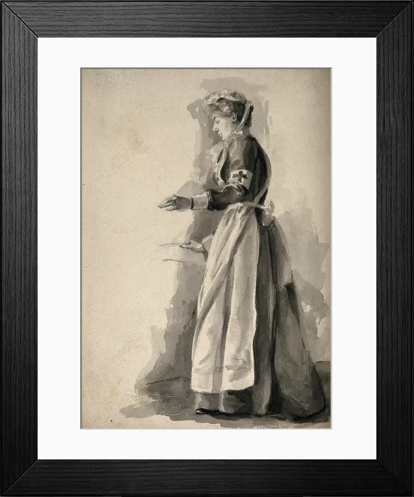 Framed Print : An army nurse. Creator: Unknown Framed Print : An army nurse. Creator: Unknown