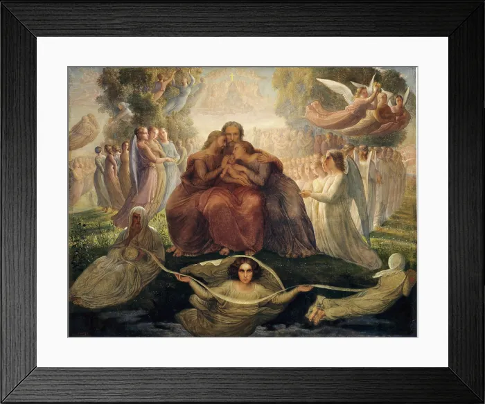 Framed Print : Le Poeme de l'ame (Poem of the Soul). Generation divine (Divine generation), 1854. Creator: Janmot, Louis (1814-1892). Le Poeme de l'ame (Poem of the Soul). Generation divine (Divine generation), 1854 Framed Print : Le Poeme de l'ame (Poem of the Soul). Generation divine (Divine generation), 1854. Creator: Janmot, Louis (1814-1892). Le Poeme de l'ame (Poem of the Soul). Generation divine (Divine generation), 1854