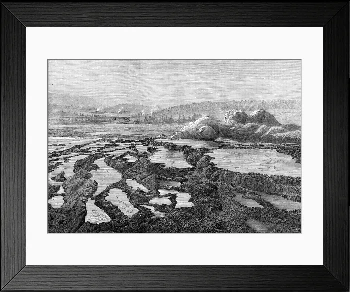 Framed Print : The Yellowstone Lake Region of North America: Upper Fire-Hole, From Old Faithful, 1874. Creator: Unknown Framed Print : The Yellowstone Lake Region of North America: Upper Fire-Hole, From Old Faithful, 1874. Creator: Unknown