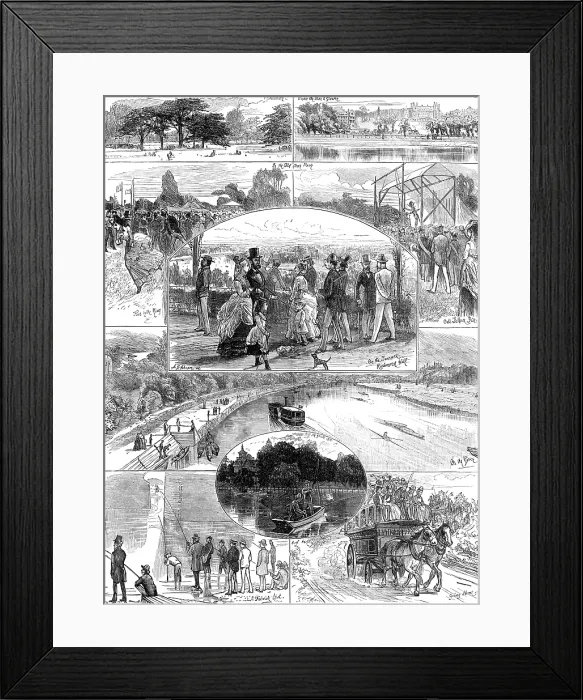 Framed Print : Holiday time at Richmond, 1874. Creator: Unknown Framed Print : Holiday time at Richmond, 1874. Creator: Unknown