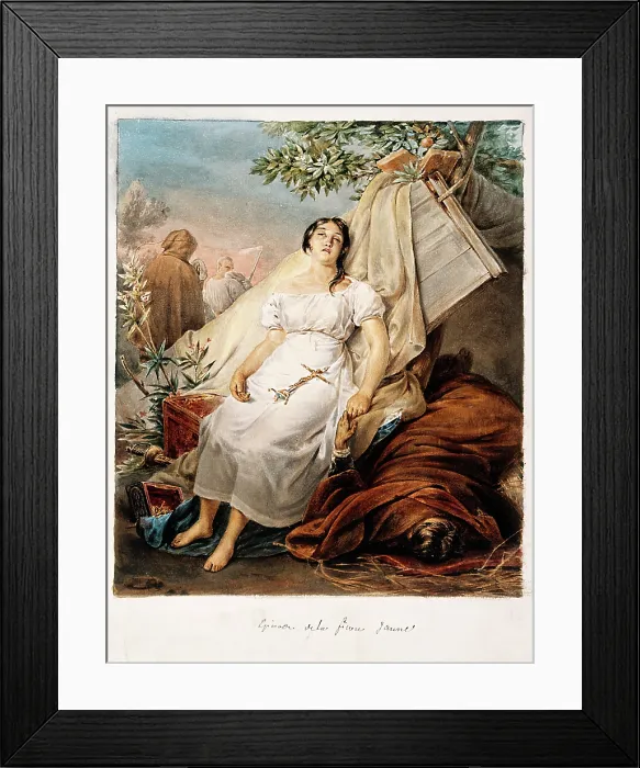 Framed Print : A girl suffering from yellow fever. Creator: Unknown Framed Print : A girl suffering from yellow fever. Creator: Unknown