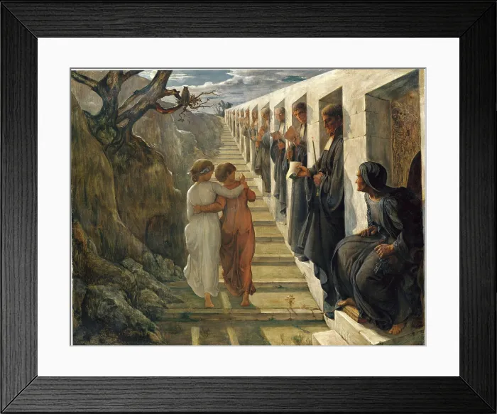 Framed Print : Le Poeme de l'ame (Poem of the Soul). Le Mauvais Sentier (The Wrong Path), 1854. Creator: Janmot, Louis (1814-1892). Le Poeme de l'ame (Poem of the Soul). Le Mauvais Sentier (The Wrong Path), 1854 Framed Print : Le Poeme de l'ame (Poem of the Soul). Le Mauvais Sentier (The Wrong Path), 1854. Creator: Janmot, Louis (1814-1892). Le Poeme de l'ame (Poem of the Soul). Le Mauvais Sentier (The Wrong Path), 1854
