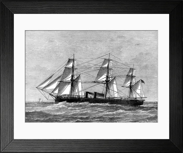Framed Print : H.M.S. Raleigh, 1874. Creator: Unknown Framed Print : H.M.S. Raleigh, 1874. Creator: Unknown