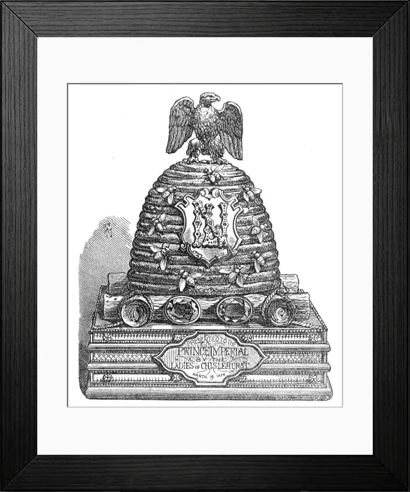Framed Print : Inkstand presented by the ladies of Chiselhurst to the Prince Imperial, 1874. Creator: Unknown Framed Print : Inkstand presented by the ladies of Chiselhurst to the Prince Imperial, 1874. Creator: Unknown
