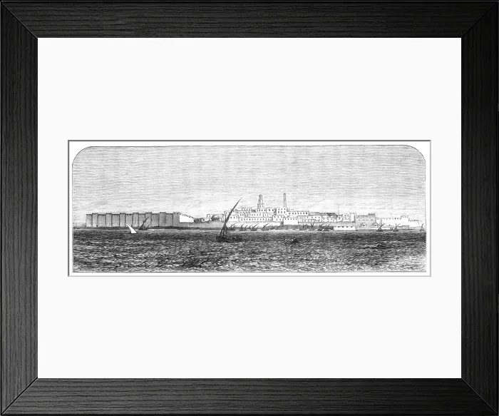 Framed Print : The French in Tunis: the town of Sfax, from the anchorage, 1881. Creator: Unknown Framed Print : The French in Tunis: the town of Sfax, from the anchorage, 1881. Creator: Unknown