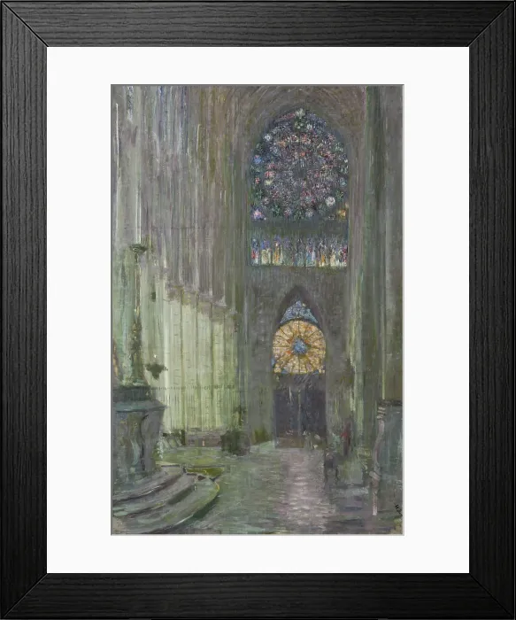 Framed Print : Interior of Reims Cathedral, c1892. Creator: Helleu, Paul Cesar (1859-1927) Framed Print : Interior of Reims Cathedral, c1892. Creator: Helleu, Paul Cesar (1859-1927)