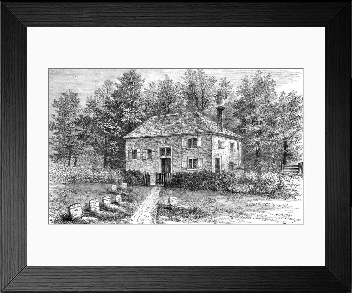 Framed Print : The grave of William Penn at Jordans, Buckinghamshire, 1881. Creator: Unknown Framed Print : The grave of William Penn at Jordans, Buckinghamshire, 1881. Creator: Unknown