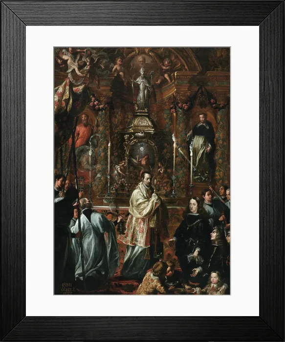 Framed Print : Eucharistic Adoration by King Charles II of Spain, 1683. Creator: Ruiz Gonzalez, Pedro (c. 1638-1706) Framed Print : Eucharistic Adoration by King Charles II of Spain, 1683. Creator: Ruiz Gonzalez, Pedro (c. 1638-1706)
