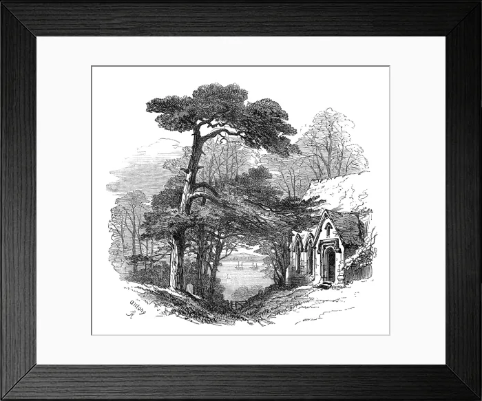 Framed Print : A peep from the churchyard, St. Anthony, Cornwall, 1874. Creator: Unknown Framed Print : A peep from the churchyard, St. Anthony, Cornwall, 1874. Creator: Unknown