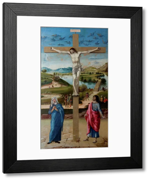 Framed Print : The Crucifixion, 1453-1455. Creator: Bellini, Giovanni (1430-1516) Framed Print : The Crucifixion, 1453-1455. Creator: Bellini, Giovanni (1430-1516)