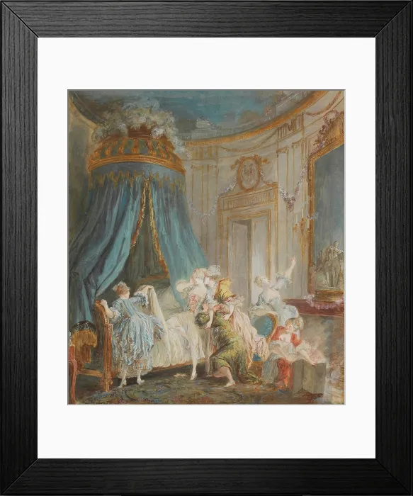 Framed Print : Bringing the Bride to Bed, 1767. Creator: Baudouin, Pierre Antoine (1723-1769) Framed Print : Bringing the Bride to Bed, 1767. Creator: Baudouin, Pierre Antoine (1723-1769)