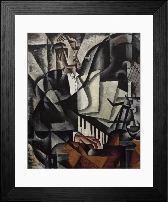 Framed Print : The Pianist, 1915. Creator: Popova, Lyubov Sergeyevna (1889-1924) Framed Print : The Pianist, 1915. Creator: Popova, Lyubov Sergeyevna (1889-1924)