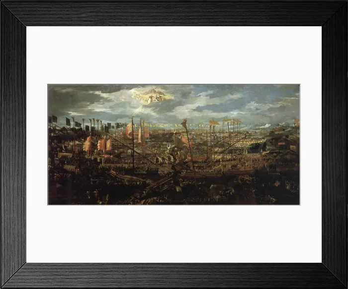 Framed Print : The Battle of Lepanto on 7 October 1571, c1590. Creator: Anonymous Framed Print : The Battle of Lepanto on 7 October 1571, c1590. Creator: Anonymous