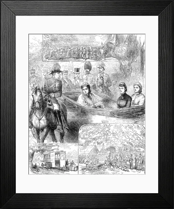 Framed Print : Queen Victoria at the Great Volunteer Review in Windsor Park, 1881. Creator: Unknown Framed Print : Queen Victoria at the Great Volunteer Review in Windsor Park, 1881. Creator: Unknown