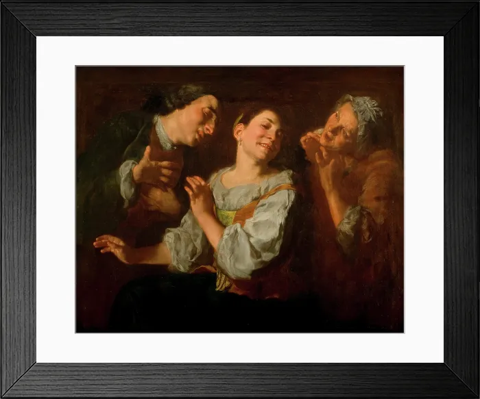 Framed Print : The Seduction, c1752. Creator: Traversi, Gaspare (1732-1769) Framed Print : The Seduction, c1752. Creator: Traversi, Gaspare (1732-1769)