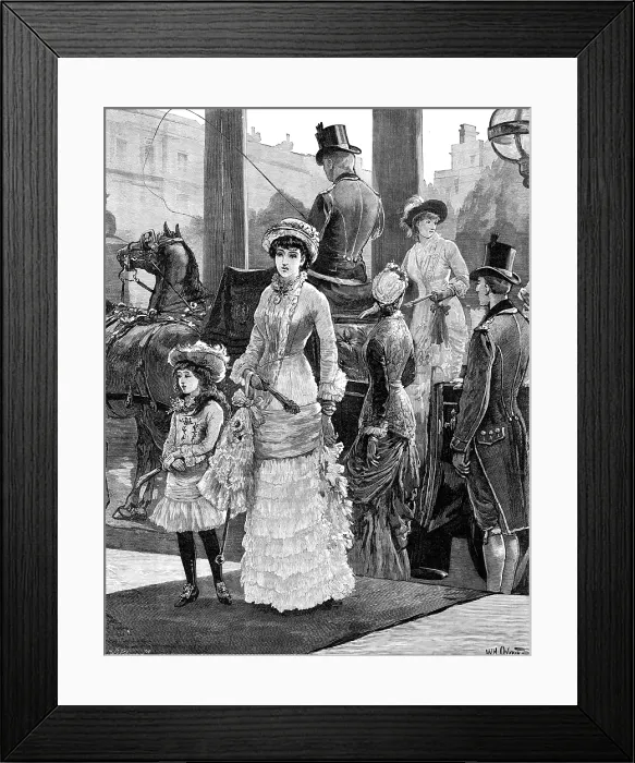 Framed Print : Arrivals for the Royal Garden Party at Marlborough House, 1881. Creator: William James Palmer Framed Print : Arrivals for the Royal Garden Party at Marlborough House, 1881. Creator: William James Palmer
