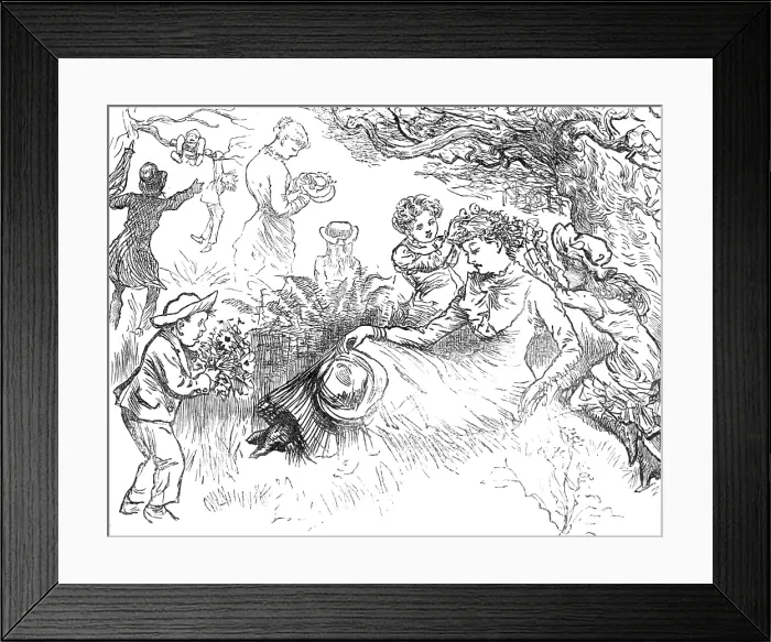 Framed Print : Children's Day in the Country: The Favourite Teacher, 1881. Creator: Unknown. Children's Day in the Country: The Favourite Teacher, 1881. Creator: Unknown Framed Print : Children's Day in the Country: The Favourite Teacher, 1881. Creator: Unknown. Children's Day in the Country: The Favourite Teacher, 1881. Creator: Unknown