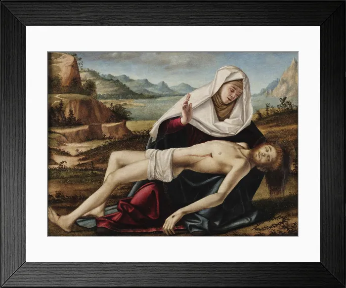 Framed Print : Pieta. Creator: Carpaccio, Vittore (1460-1526) Framed Print : Pieta. Creator: Carpaccio, Vittore (1460-1526)
