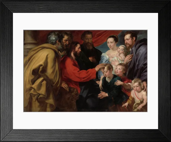 Framed Print : Christ Blessing the Children (Let the little children come to me), c1618-1620. Creator: Dyck, Sir Anthony van (1599-1641) Framed Print : Christ Blessing the Children (Let the little children come to me), c1618-1620. Creator: Dyck, Sir Anthony van (1599-1641)