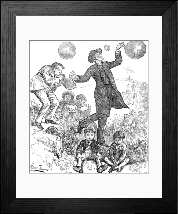 Framed Print : Children's Day in the Country: Signal for Departure, 1881. Creator: Unknown. Children's Day in the Country: Signal for Departure, 1881. Creator: Unknown Framed Print : Children's Day in the Country: Signal for Departure, 1881. Creator: Unknown. Children's Day in the Country: Signal for Departure, 1881. Creator: Unknown