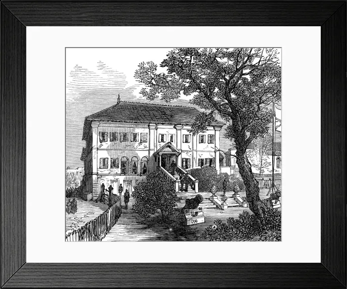 Framed Print : Government House, Cape Coast, 1874. Creator: Unknown Framed Print : Government House, Cape Coast, 1874. Creator: Unknown