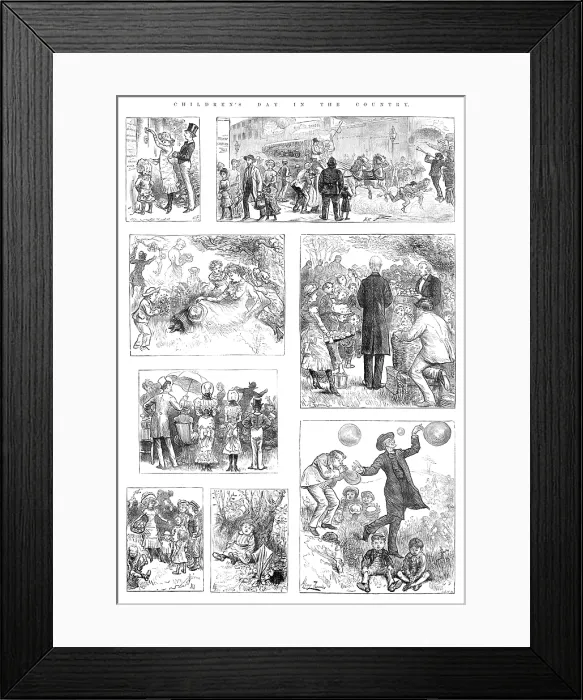 Framed Print : Children's Day in the Country, 1881. Creator: Unknown. Children's Day in the Country, 1881. Creator: Unknown Framed Print : Children's Day in the Country, 1881. Creator: Unknown. Children's Day in the Country, 1881. Creator: Unknown