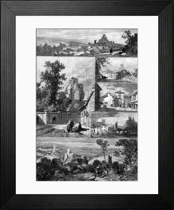Framed Print : Views of Launceston, Cornwall, 1881. Creator: Unknown Framed Print : Views of Launceston, Cornwall, 1881. Creator: Unknown