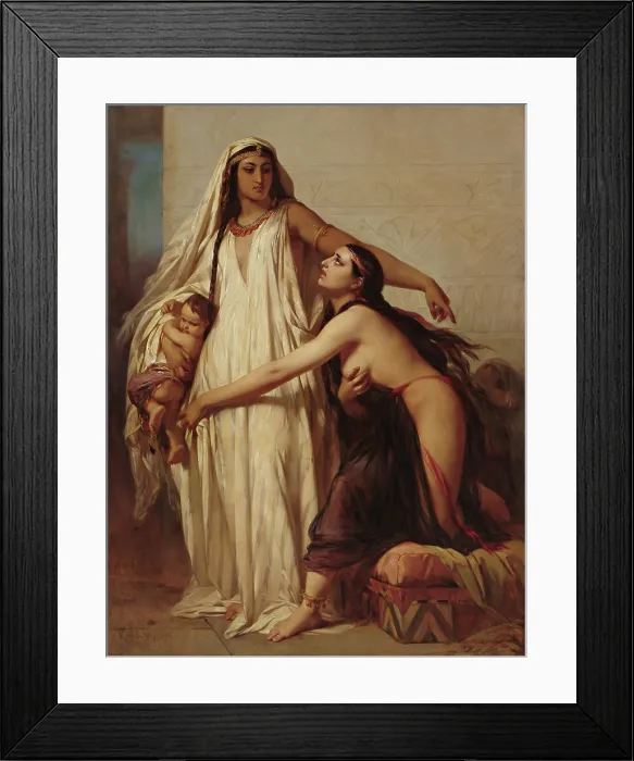 Framed Print : The Judgment of Solomon, 1852. Creator: Wappers, Gustave (1803-1874) Framed Print : The Judgment of Solomon, 1852. Creator: Wappers, Gustave (1803-1874)