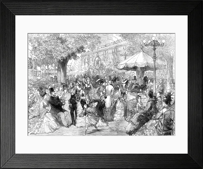 Framed Print : A charity fete in the Champs Elysees, 1874. Creator: Unknown Framed Print : A charity fete in the Champs Elysees, 1874. Creator: Unknown