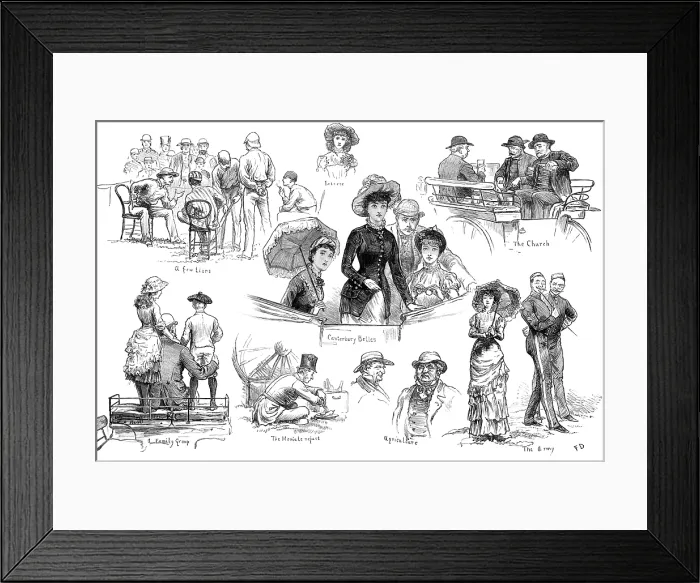 Framed Print : The Canterbury Cricket Week, 1881. Creator: Unknown Framed Print : The Canterbury Cricket Week, 1881. Creator: Unknown