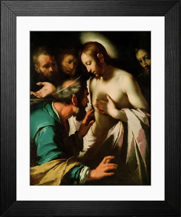 Framed Print : The Incredulity of Saint Thomas, c1620. Creator: Strozzi, Bernardo (1581-1644) Framed Print : The Incredulity of Saint Thomas, c1620. Creator: Strozzi, Bernardo (1581-1644)