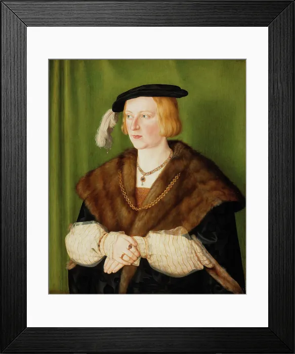 Framed Print : Ursula von Weichs, 1531. Creator: Beham, Barthel (c. 1502-1540) Framed Print : Ursula von Weichs, 1531. Creator: Beham, Barthel (c. 1502-1540)