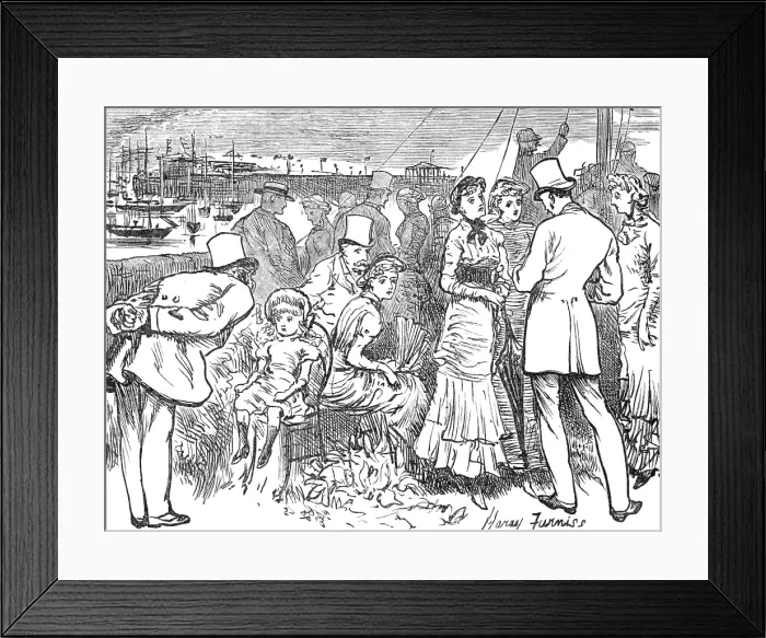 Framed Print : Sketches at the Ryde Regatta: The Wind-Up, 1881. Creator: Joseph Swain Framed Print : Sketches at the Ryde Regatta: The Wind-Up, 1881. Creator: Joseph Swain