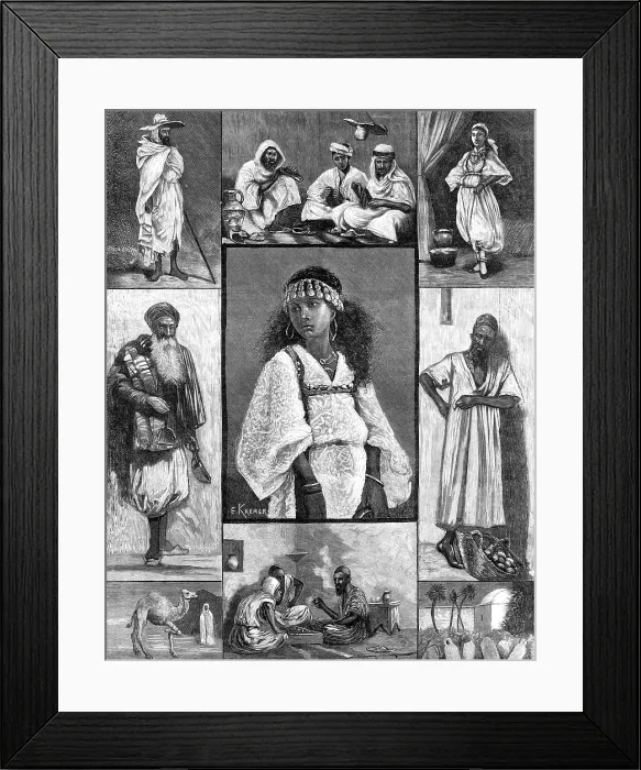 Framed Print : Sketches in Algeria, 1881. Creator: Unknown Framed Print : Sketches in Algeria, 1881. Creator: Unknown