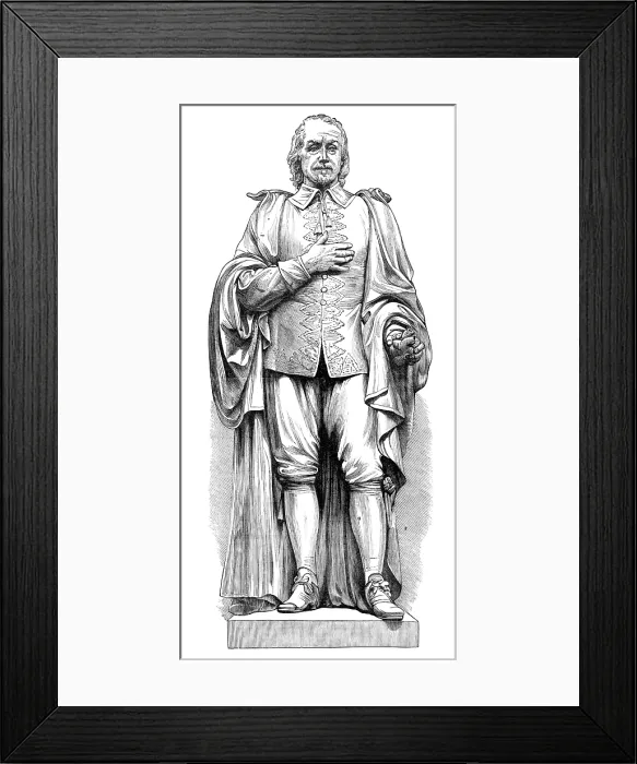 Framed Print : Statue of William Harvey, discoverer of the circulation of the blood, at Folkestone, 1881. Creator: Unknown Framed Print : Statue of William Harvey, discoverer of the circulation of the blood, at Folkestone, 1881. Creator: Unknown