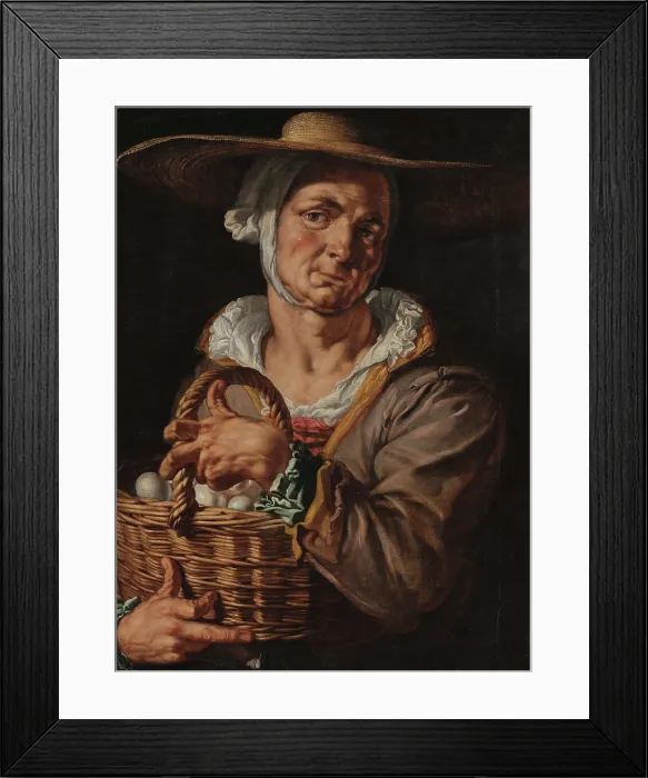 Framed Print : The Egg Seller. Creator: Wtewael, Joachim (1566-1638) Framed Print : The Egg Seller. Creator: Wtewael, Joachim (1566-1638)