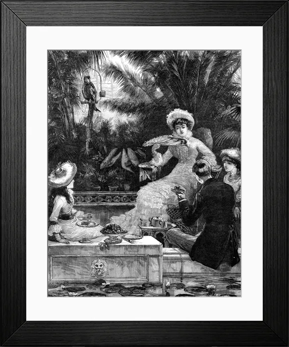 Framed Print : Afternoon Tea, 1881. Creator: William James Palmer Framed Print : Afternoon Tea, 1881. Creator: William James Palmer