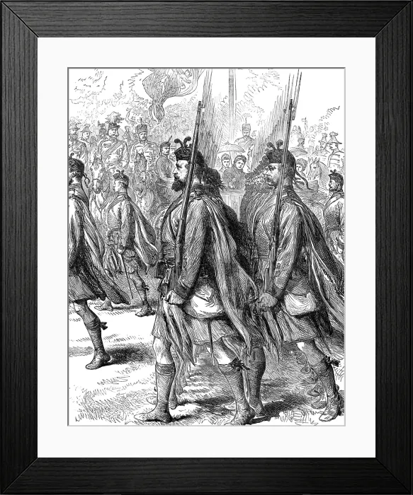Framed Print : The London Scottish Volunteers, 1881. Creator: Unknown Framed Print : The London Scottish Volunteers, 1881. Creator: Unknown