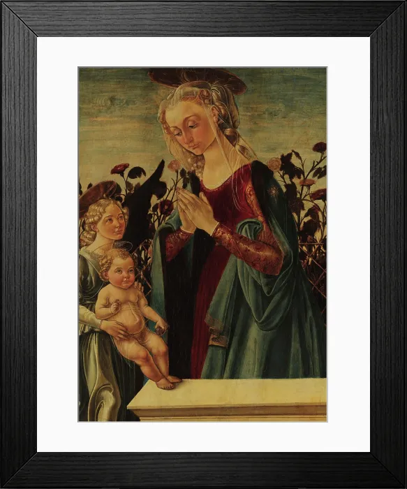 Framed Print : Virgin and Child with an Angel, Second Half of the 15th century. Creator: Biagio d'Antonio, (Tucci) (1446-1516). Virgin and Child with an Angel, Second Half of the 15th century. Creator: Biagio d'Antonio, (Tucci) (1446-1516) Framed Print : Virgin and Child with an Angel, Second Half of the 15th century. Creator: Biagio d'Antonio, (Tucci) (1446-1516). Virgin and Child with an Angel, Second Half of the 15th century. Creator: Biagio d'Antonio, (Tucci) (1446-1516)
