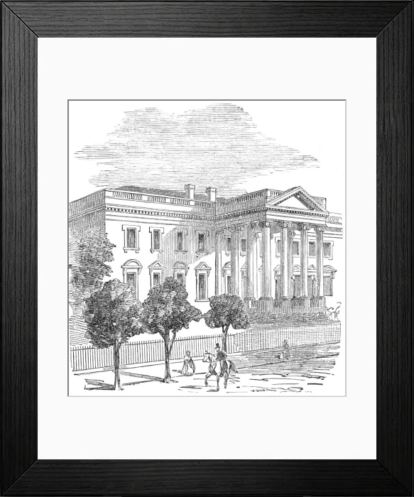 Framed Print : The White House, Washington, where the wounded President lies, 1881. Creator: Unknown Framed Print : The White House, Washington, where the wounded President lies, 1881. Creator: Unknown